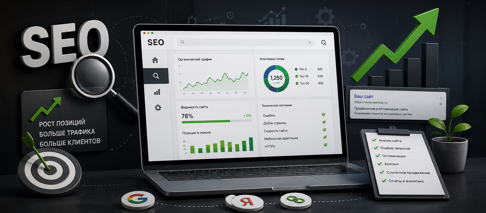 SEO-продвижение сайтов на 1С-Битрикс